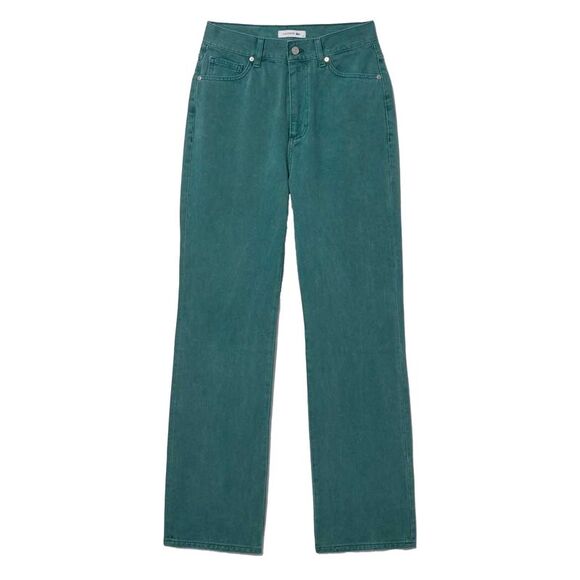 Lacoste Womens/Ladies Natural Dyed Denim Straight Leg Jeans / Green